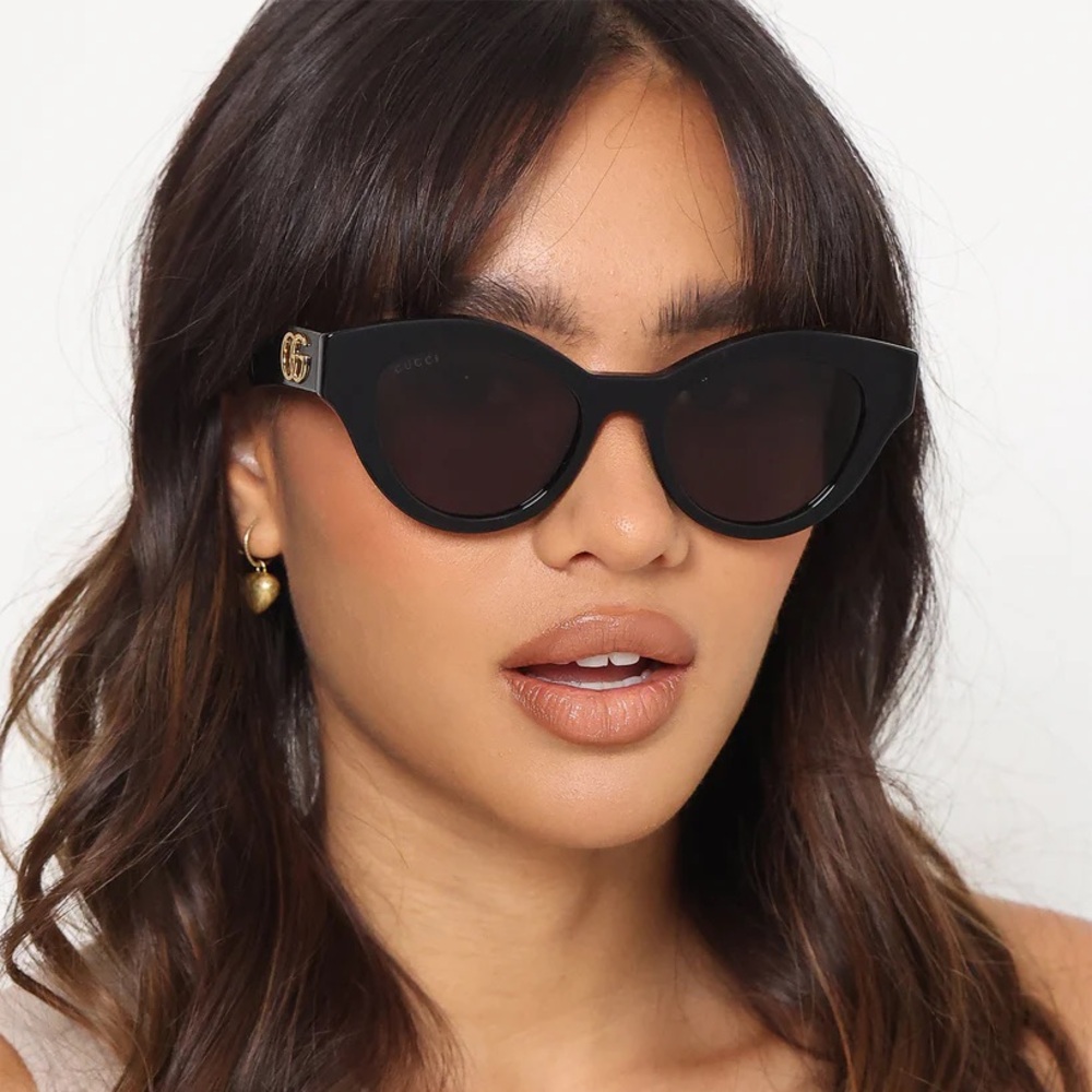 💯 - New Authentic GUCCI original GG0957S 003 51-19 Black Brown Sunglasses